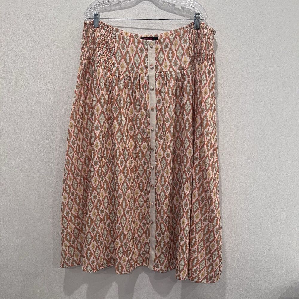Rock & Roll Denim AZTEC PRINT MAXI SKIRT XXL Rodeo Western Cowgirl Festival Chic - Picture 2 of 8
